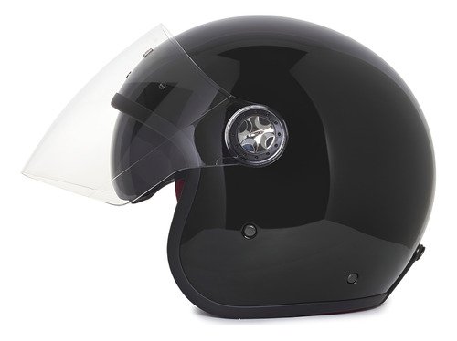 Capacete Lucca Galaxy Gloss Black Viseira Articulada + Solar