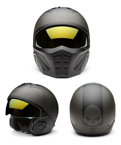 Harley-davidson H-d Ultra X16 2-in-1 Helmet Willie G Skull